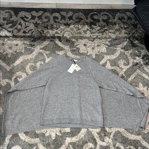 Calvin Klein gray sweater - wear it two ways!